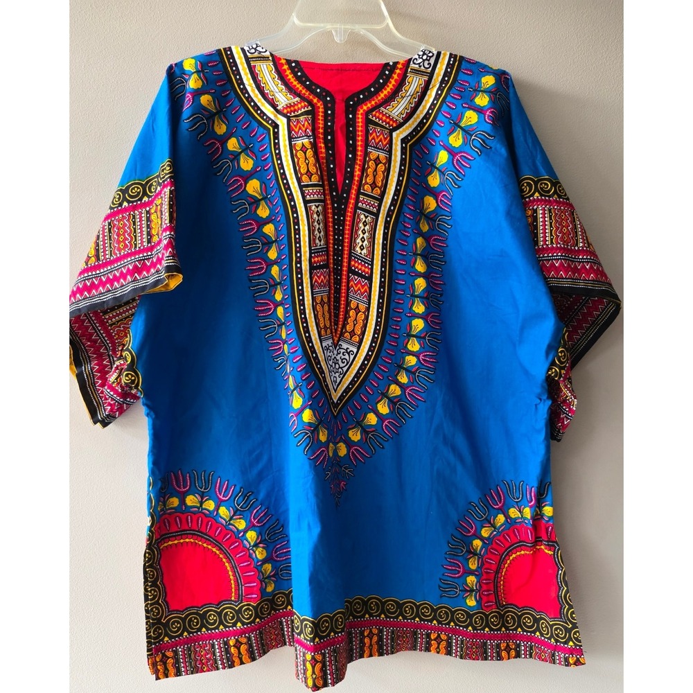 Dashiki Print Tunic XL Unisex Shirt NWT Vibrant Tribal African Inspired